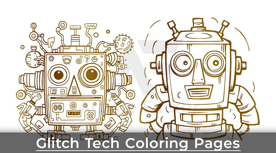 Glitch Tech Coloring Pages: A Fun and Creative Outlet for Fans